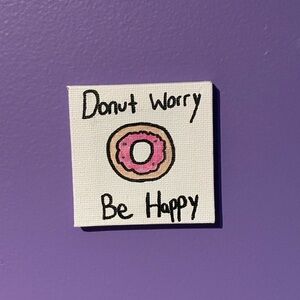 Pink Donut Acrylic Marker Painting